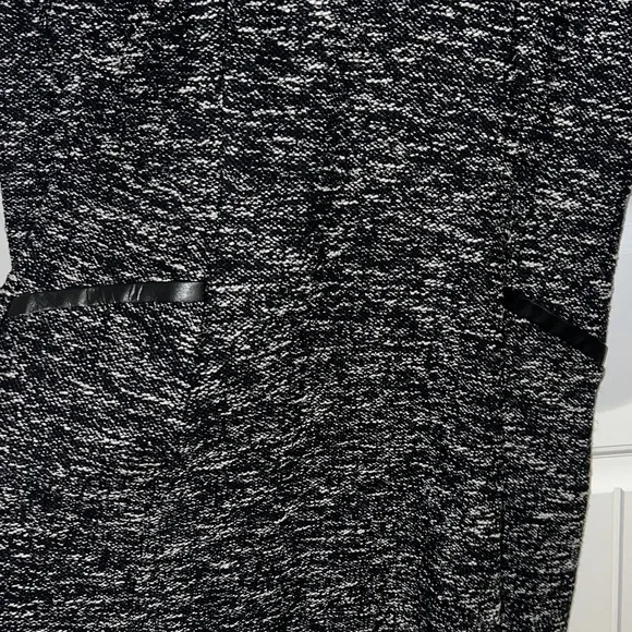 Talbots Twisted Tweed Boucle 3/4 Sleeve Fit and Flare Black&White Dress Size 12P - Picture 5 of 10